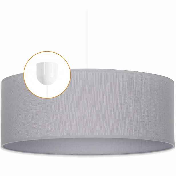 Závěsná lampa Abażur Šedá 50 cm 1 x E27 Lustr stropní svítidlo s stínítkem