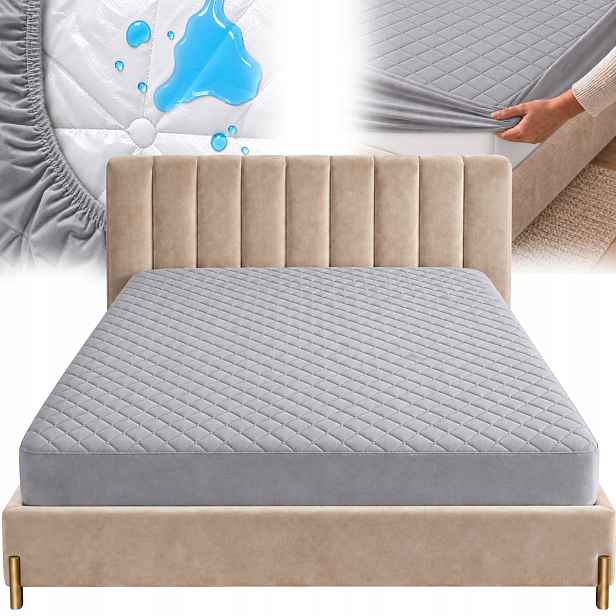 Obal Na Matrace Prostěradlo Pikovaný Velur Voděodolný 220x200