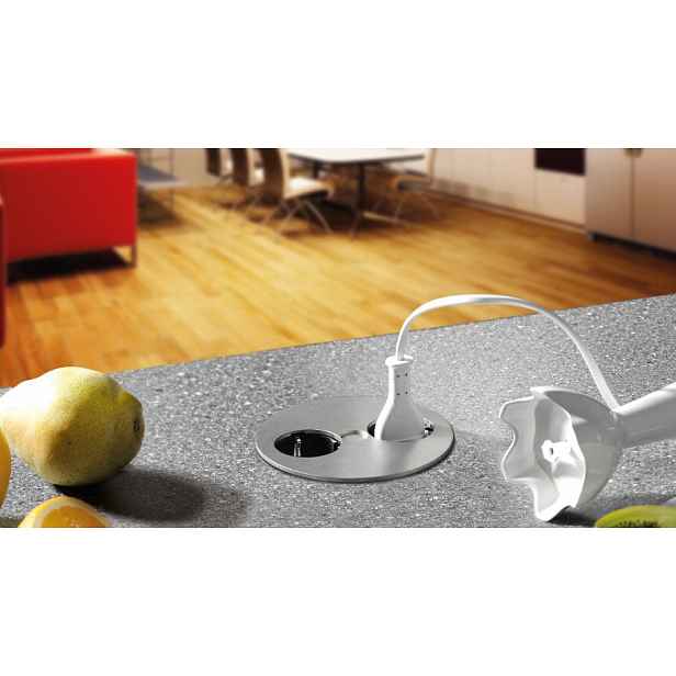 Prodlužovací kabel do zásuvky Bachmann Twist 2x230V, hliníkový