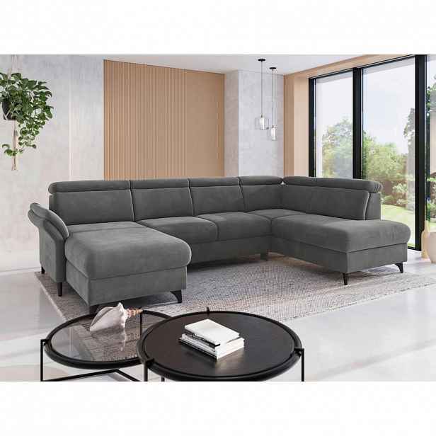 Sit & More SEDACÍ SOUPRAVA, textil, šedá