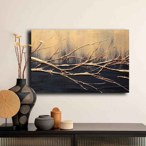 Dekorativní obraz na plátně větve, 45 x 70 cm