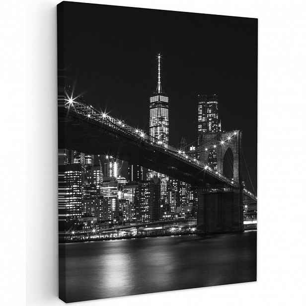 MuchoWow OBRAZ NA PLÁTNĚ New York - Brooklyn - most 60x80 cm