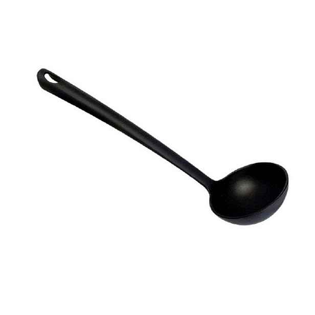 naběračka 34cm, černá, do 210°C, PP, plast
