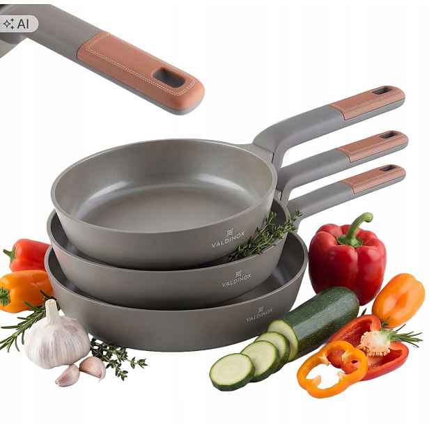 Sada keramických nepřilnavých pánví Valdinox Prestige 20/24/28 cm