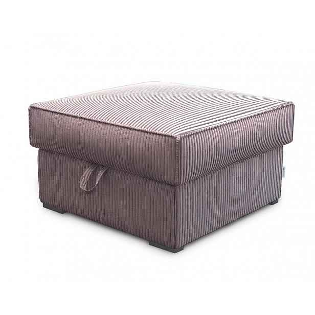 Světle fialový taburet SMART COSARO s úložným prostorem 65x65 cm