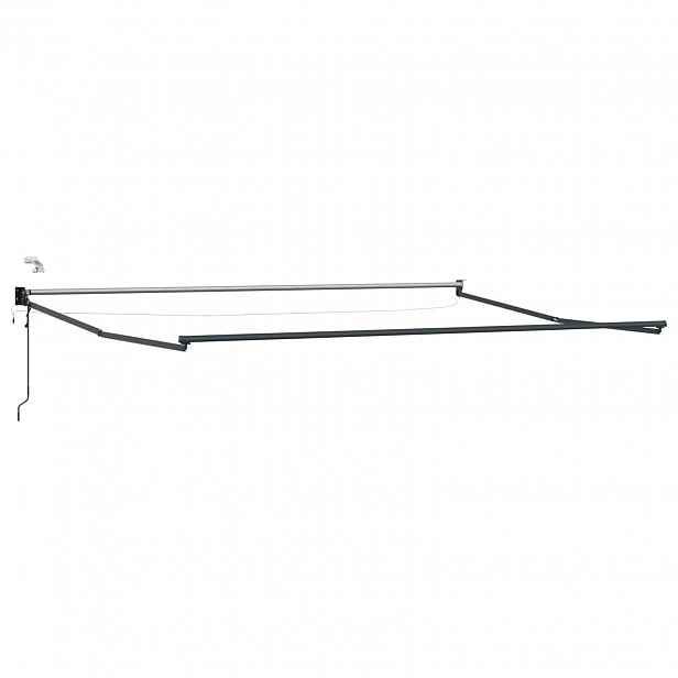vidaXL Electric Awning Frame with LED and Wind Sensor 5 x 3 m