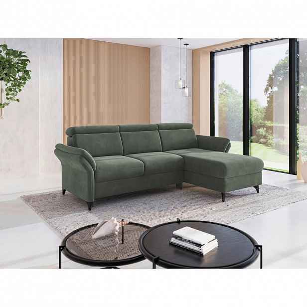 Sit & More ROHOVÁ SEDAČKA, textil, tmavě zelená
