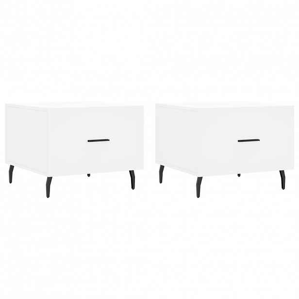vidaXL Konferenční stolky 2 ks bílé 50 x 50 x 40 cm kompozitní dřevo