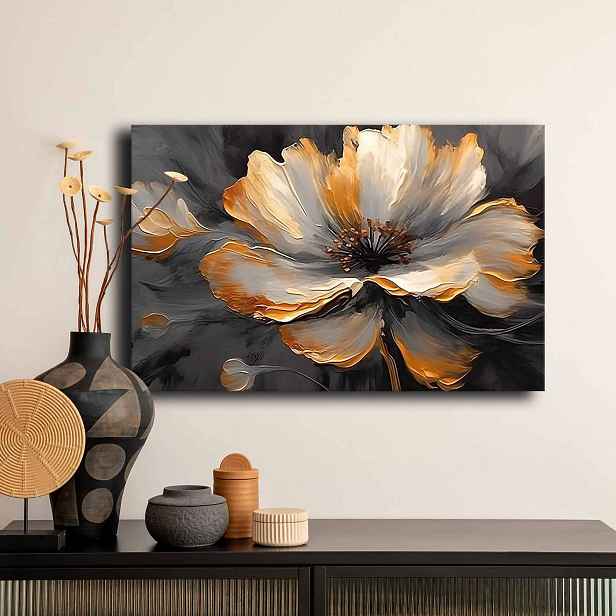 Dekorativní obraz na plátně květ, 45 x 70 cm