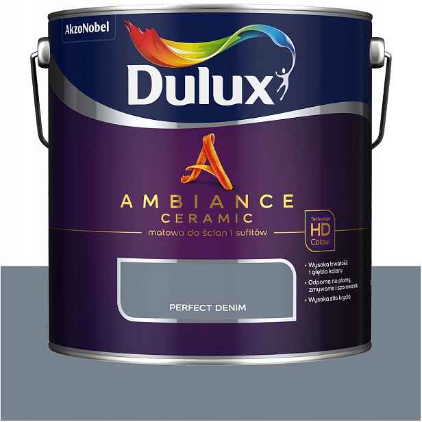Dulux barva na stěny keramická Ambiance Ceramic Perfect Denim 2,5L