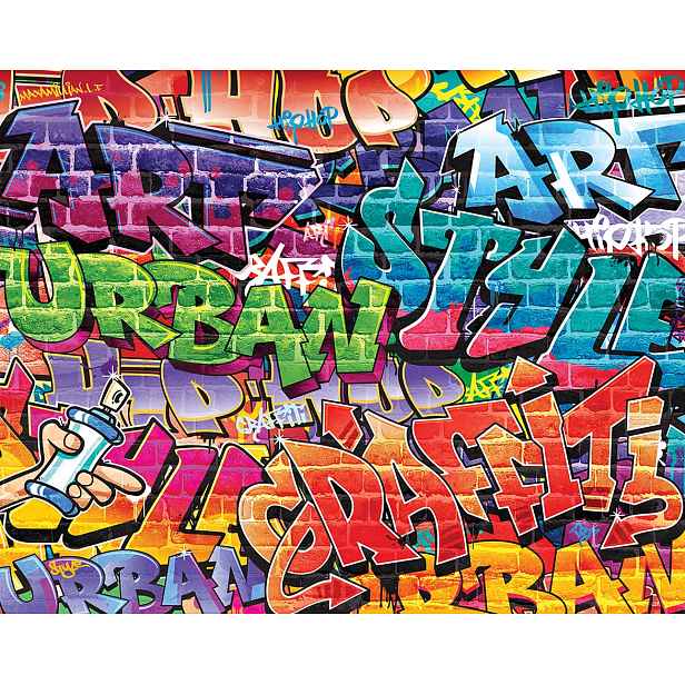 Fototapeta Pro Děti Graffiti S Barevnými Nápisy