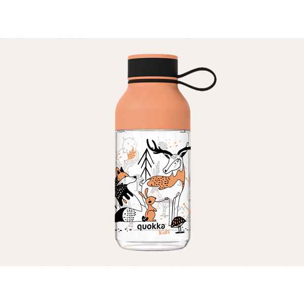 Quokka Plastová láhev Ice Kids s poutkem In the Woods 430 ml