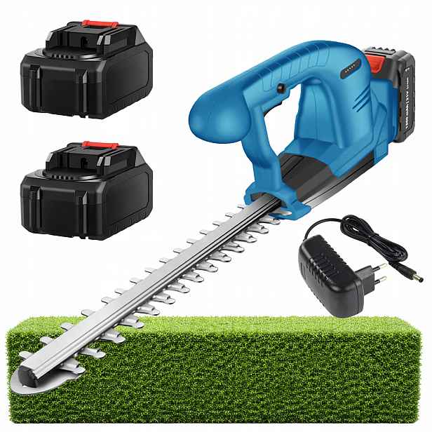 RealG RC-K-2312 Aku nůžky na živý plot 21 V, lišta 38 cm, 2x akumulátor