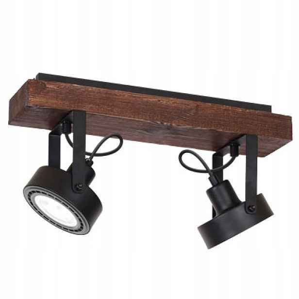 Stropní svítidlo loftová Viva wood černá reflektory 2xES111 Luminex