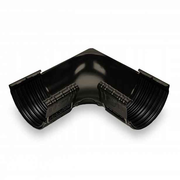 Vnitřní rohový úhel 90° žlabu 120 mm systému Galeco Ocel tmavě hnědý