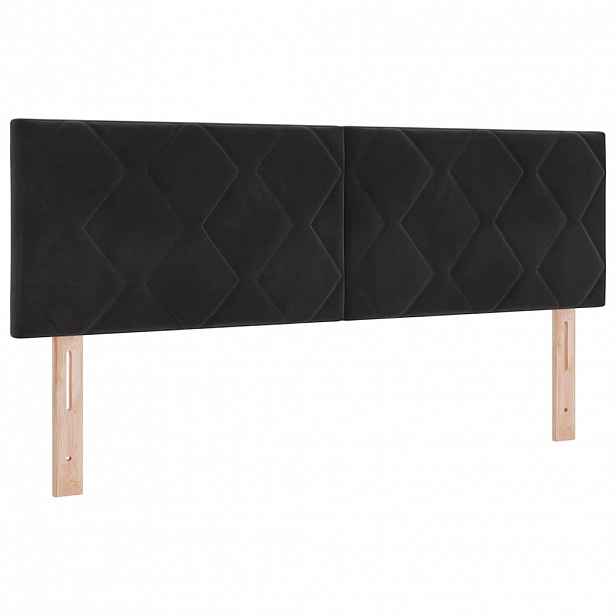 vidaXL Čelo postele Černý 144 cm samet