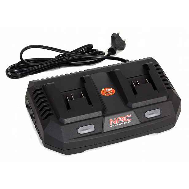 Dvojitá Nabíječka Akumulátorů 20V Nac Akumultisystem BC-LI-2X30-20V