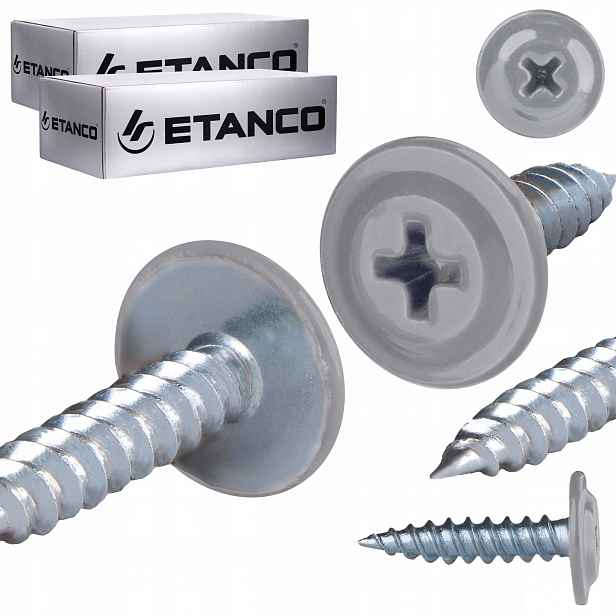 Podložkové šrouby do dřeva 4,2 x 19 mm Ral 9006 500 ks Etanco Gm-s