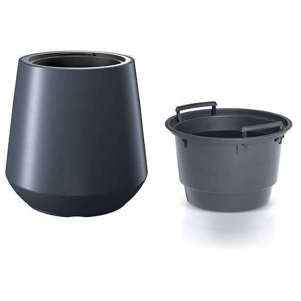 Prosperplast Květináč s vkladem HERO antracit 43,9cm