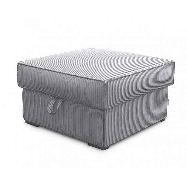 Světle šedý taburet SMART COSARO s úložným prostorem 65x65 cm