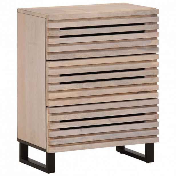 vidaXL Příborník bílý 60 x 34 x 75 cm masivní mangovníkové dřevo