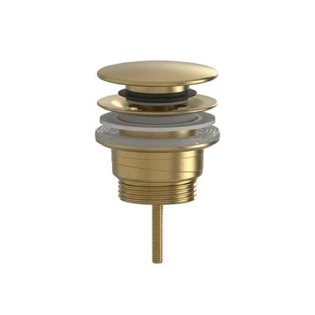 Výpusť k umyvadlu 5/4 SAT Aurum 7,2 cm, zlatá matná, plast SATAUCCBG