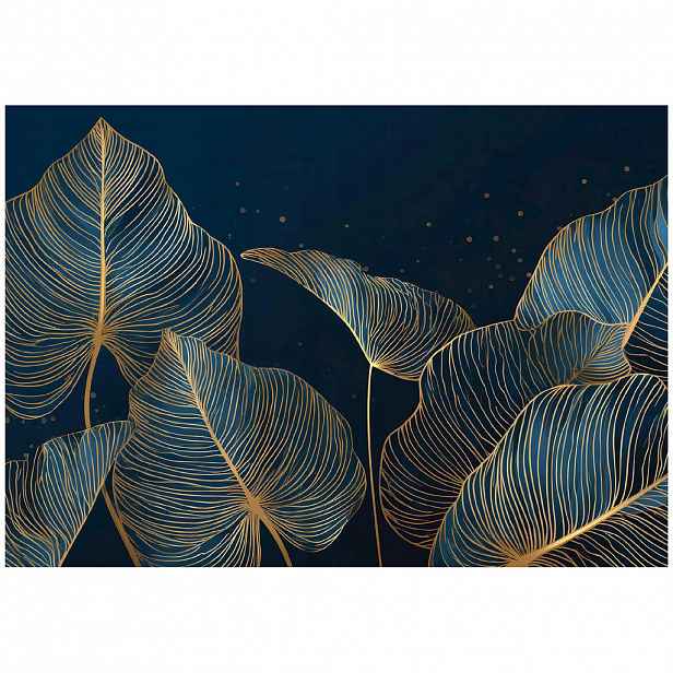 Wallarena FOTOTAPETA listy glamour blue 350x250 cm