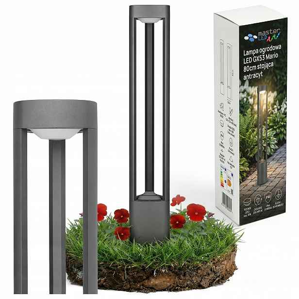 Zahradní Led sloupková lampa Venkovní stojící 80 cm Osvětlení GX53