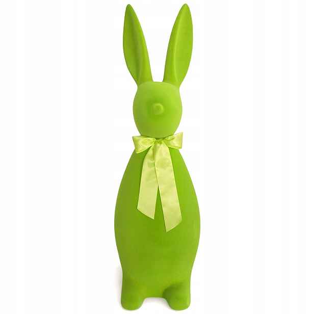 Velký Velikonoční Králík 130 cm Zelený Velurový Vánoční Dekorace Figurka