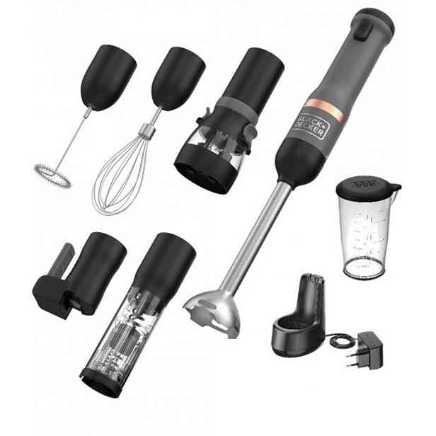 BLACK+DECKER - Bezdrátový tyčový mixér 6v1 BCKM1016KSG-QW