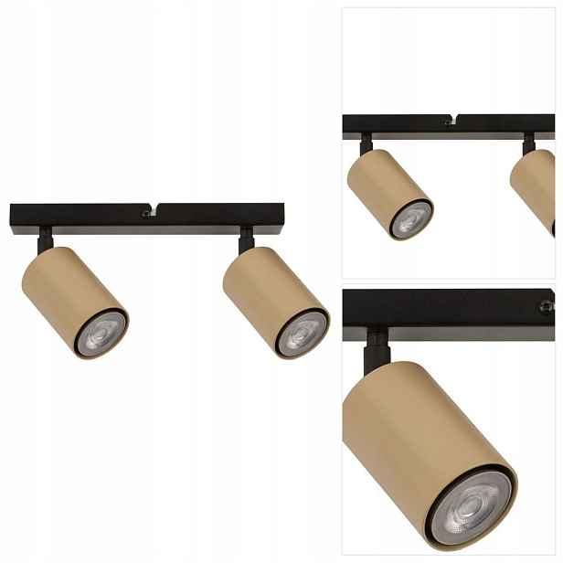 Černý reflektor Zoom moderní v obývacím pokoji, pohyblivé bodové světlo Sigma