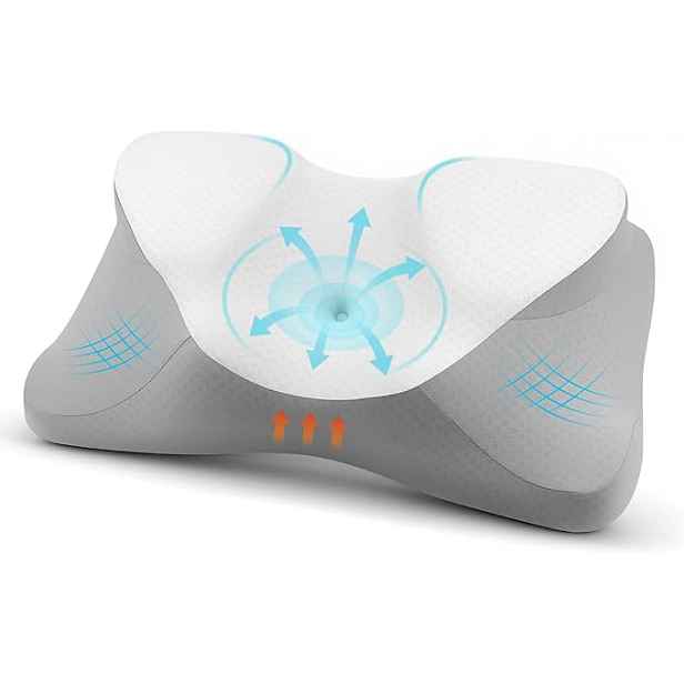 Feagar Ortopedický Polštář Memory Foam pod krk a šíji, bílá