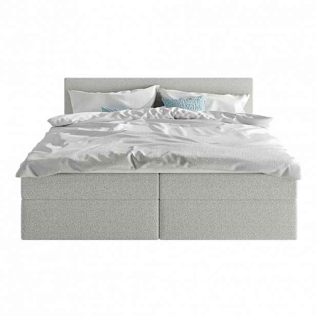 Fedve BOXSPRINGOVÁ POSTEL ROTELLO 200x200 cm, Šedá
