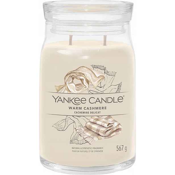 Yankee Candle vonná svíčka Signature ve skle velká Warm Cashmere 567 g