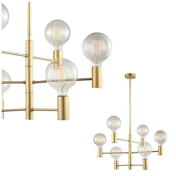 Lustr Závěsná lampa Stropní Svítidlo Kov 62 cm Nastavitelná jídelna Veva Italux