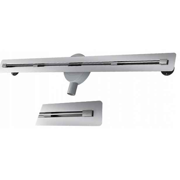Lineární Odtok Pod Dlažbu 60 cm Ocel Sprchová Vanička Sifon Luno Inox