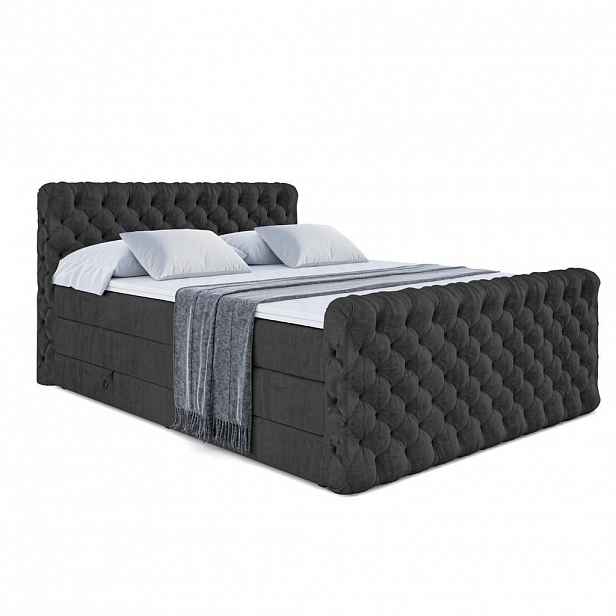 ALTDECOR POSTEL boxspring BOXI8-Z KING – 200 x 200 – H3/H4 – černá