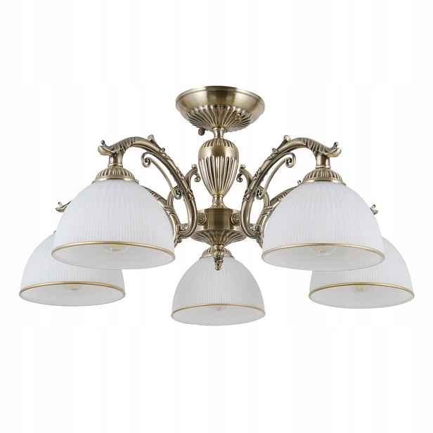 Feneza Závěsná lampa Hnědá Klasická 5xE27 40W IP20