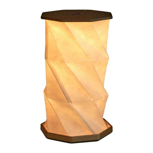 Hnědá světelná dekorace na USB ø 12 cm Twist Hexagon – Gingko