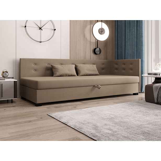 Jednolůžková postel 100x195 AJKA PLUS 1 - hnědá