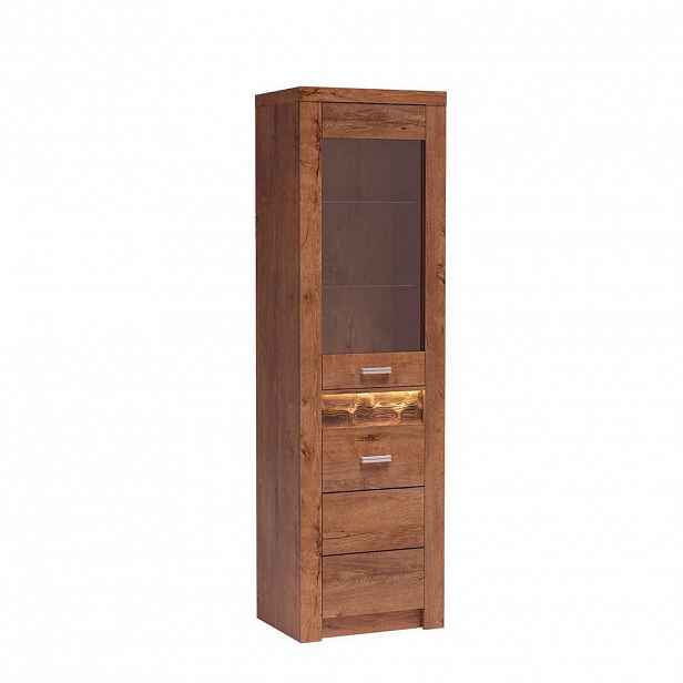MASSENO VITRÍNA ZERI 56/192/42 cm Hnědá