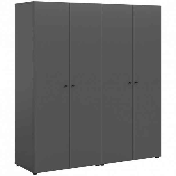 MID.YOU ŠATNÍ SKŘÍŇ S OTOČNÝMI DVEŘMI, antracitová, 160/176/51 cm
