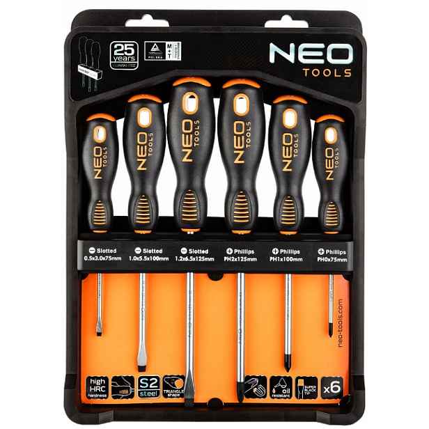 Neo Tools Sada Šroubováků, 6 Ks 04-213
