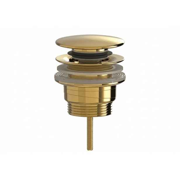 Výpusť k umyvadlu 5/4 SAT Aurum 7,2 cm, zlatá lesklá, plast SATAUCCG