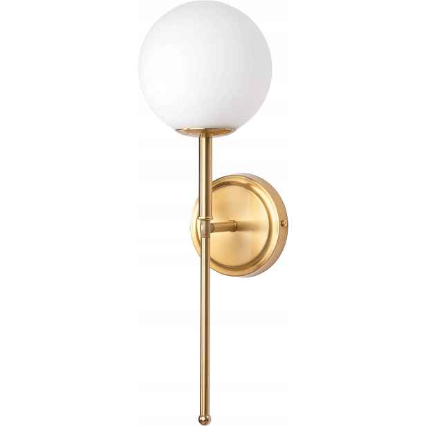 Zlaté elegantní nástěnné svítidlo s kulovým stínidlem Classic modern