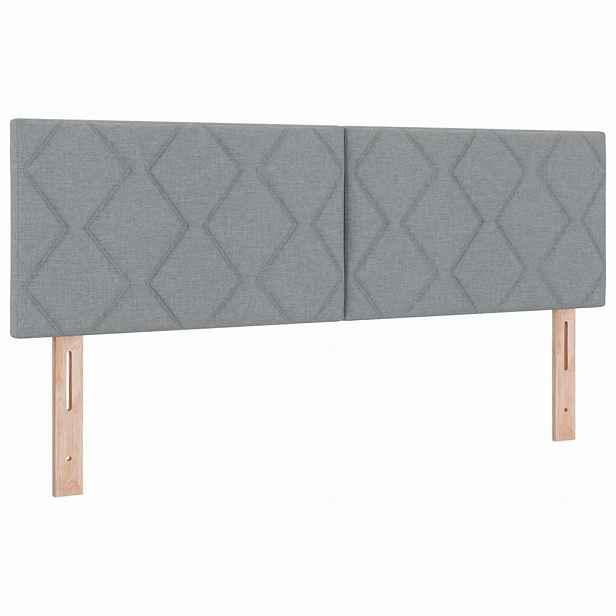vidaXL Čelo postele Světle šedá textil