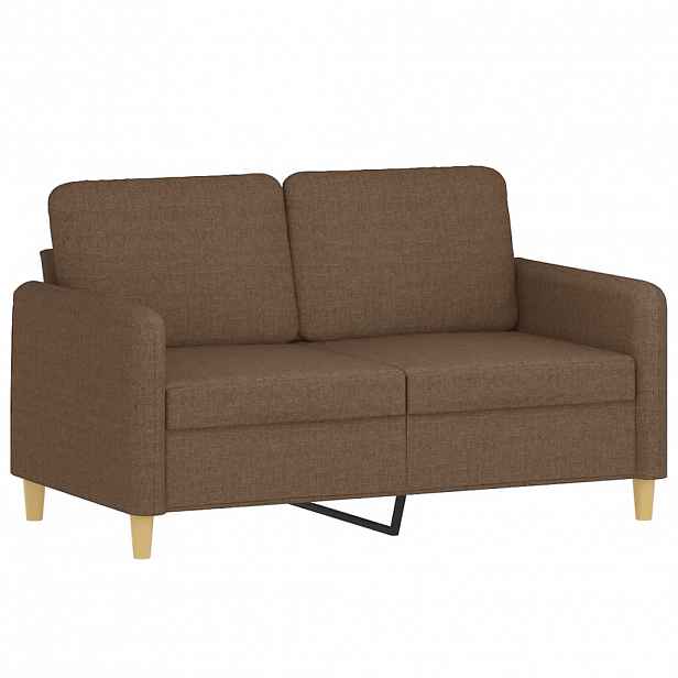 vidaXL 2místná pohovka hnědá 120 cm textil