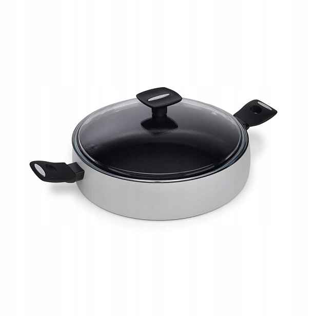 Hrnec nízký Moneta Mammola 28 cm hliníková poklice indukční