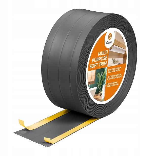 Pvc dokončovací lišta 4v1 samolepicí tmavě šedá 25 m 95 mm, W3