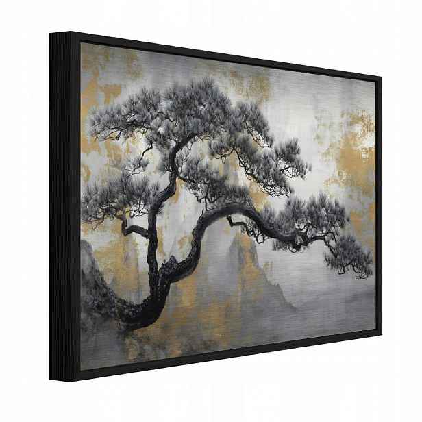 Wallarena ZARÁMOVANÉ obrazy abstrakce stromu béžová 150x100 cm